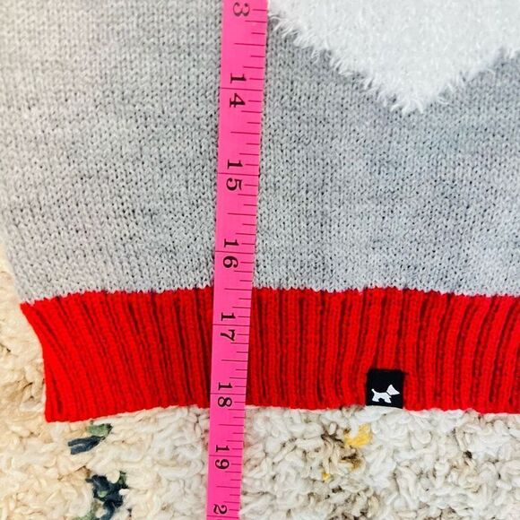 HOTEL DOGGY Pride Santa Dog Sweater, Red/Gray,‎ Gay Pride, Medium, NWT - Picture 12 of 14